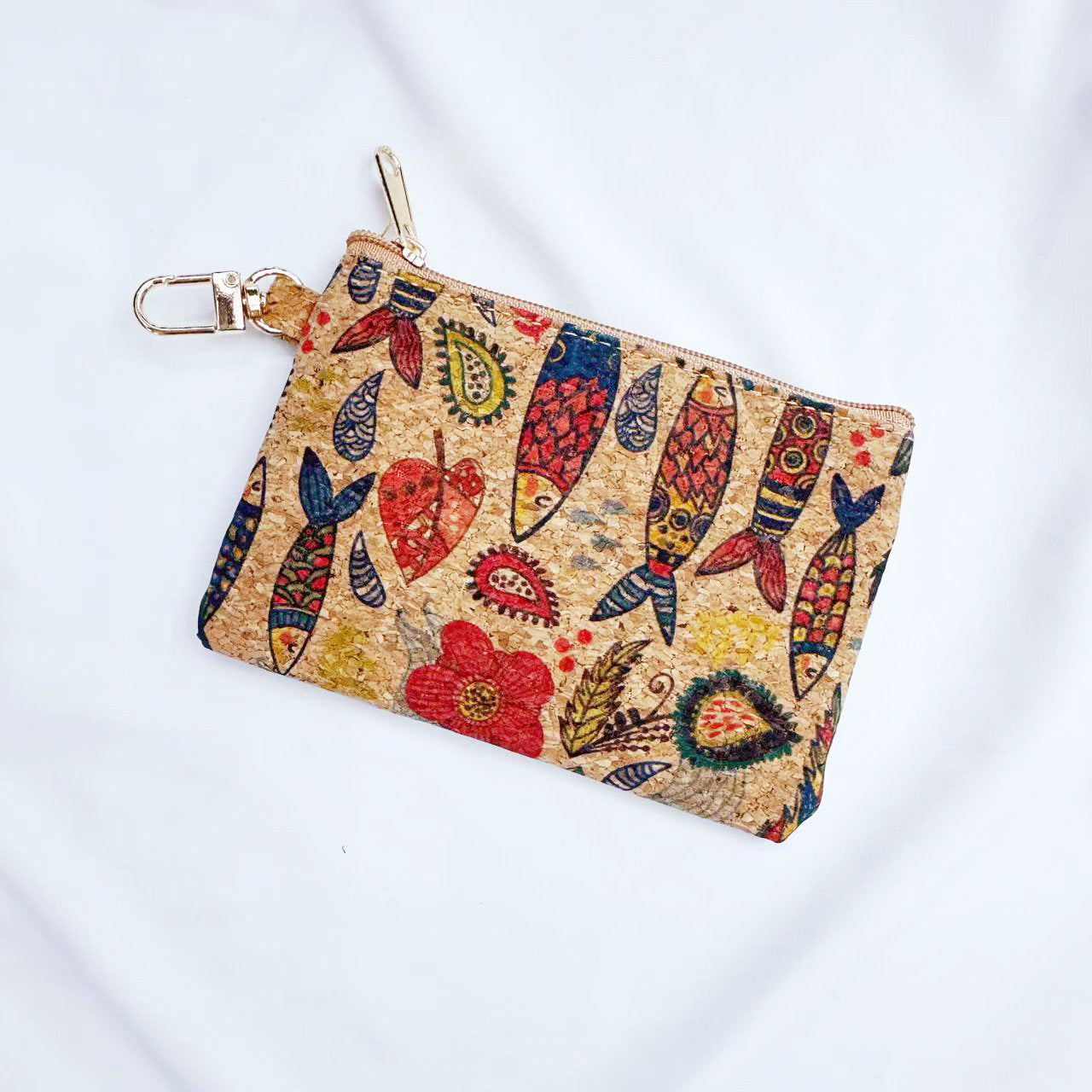 Wholesale 8pcs/pack Square Cork Coin Purse Card Holder Key Bags